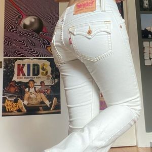 LEVI STRAUSS Flare White 504 Jeans - Women's Slouch Low Rise